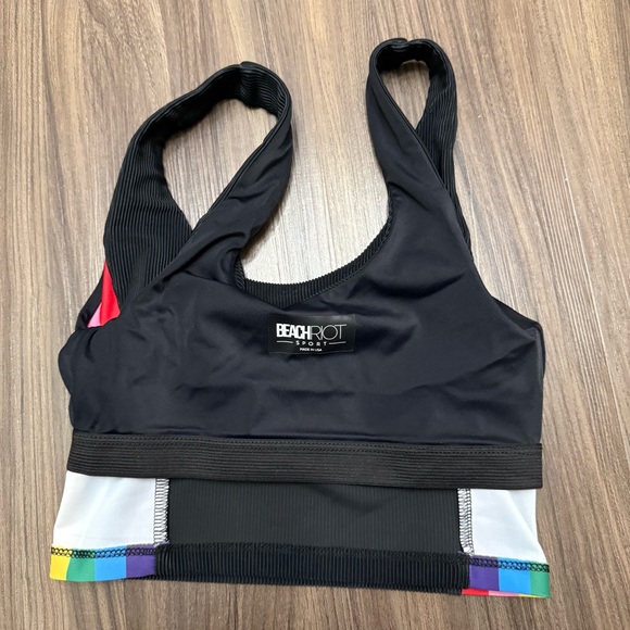 Beach Riot RAINBOW STRIPE Tessa Top XS - Picture 8 of 11